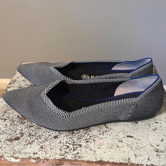 Rothy’s Black/White The Point Ballet Flats Size 8 - Picture 3 of 13